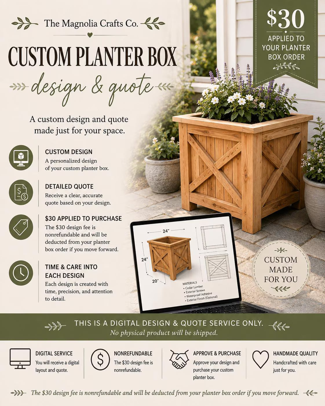 Custom Cedar Planter Design & Quote