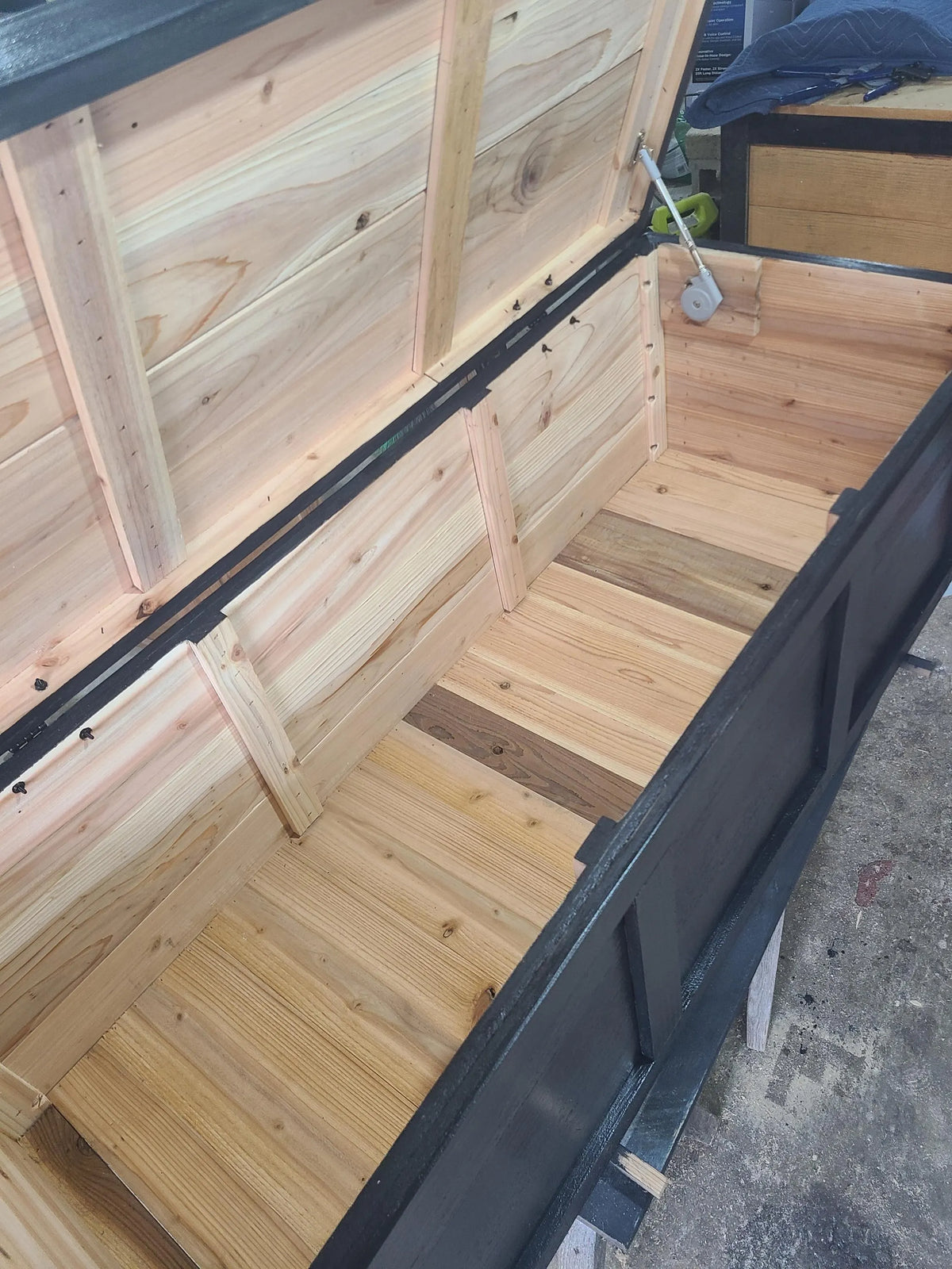 Handcrafted 47 Inch Cedar Chest: Rustic Farmhouse Wooden Storage Trunk