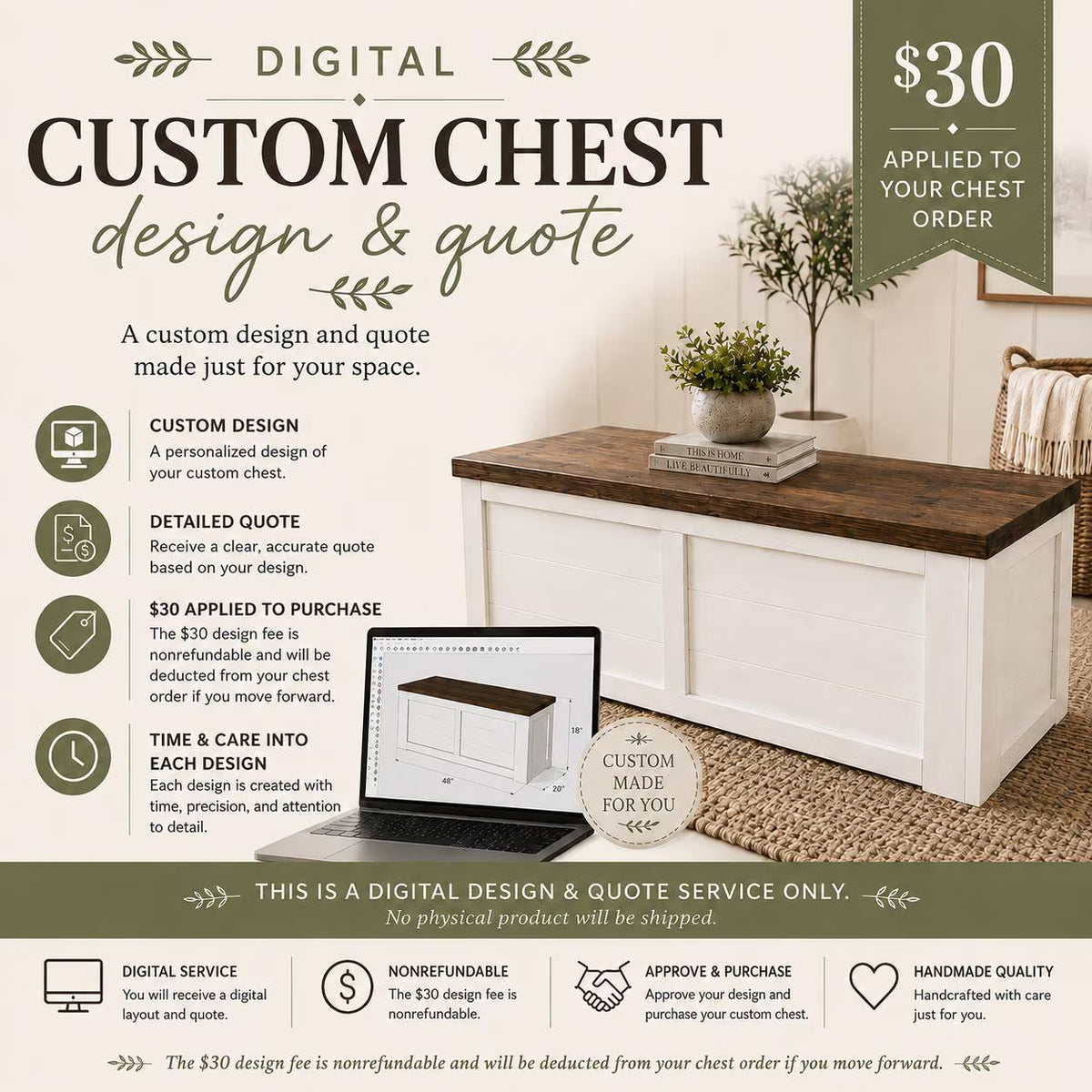 Custom Wooden Chest Design & Quote